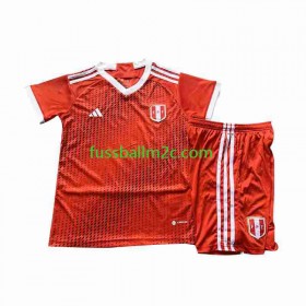Fußballtrikots Peru Kinder Auswärts Trikotsatz 2023